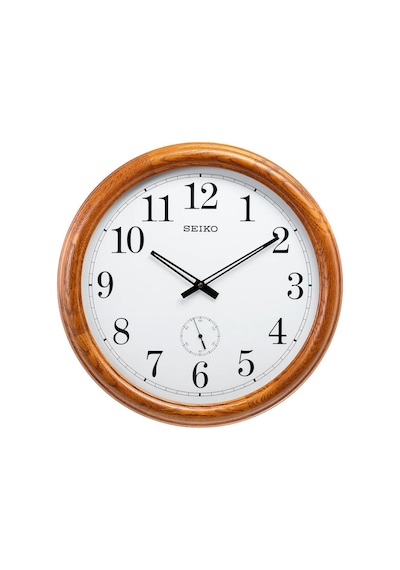Seiko Clock Qxa155b Büyük Meşe Ahşap Duvar Saati Kahverengi