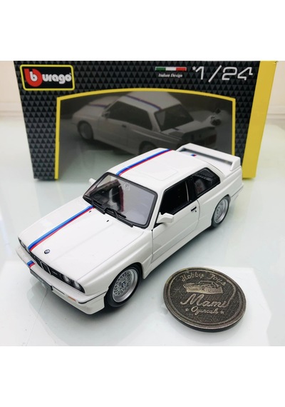 Yeni - New 1988 Bmw M3 E30 White 1:24 Ölçek Burago Marka