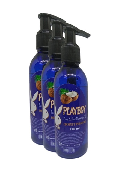 Playboy Pure Edible Massage Oil 120ml Hindistancevizi Aromalı Masaj Yağı 3 Adet
