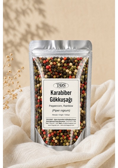 Gökkuşağı Karabiber 500 gr (1. Kalite) Piper nigrum / Peppercorn, Rainbow