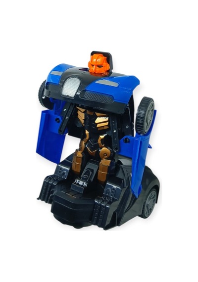 Robota Dönüşen Araba - Pilli Yerde Gezen Spor Araba - Ak-839 Siyah