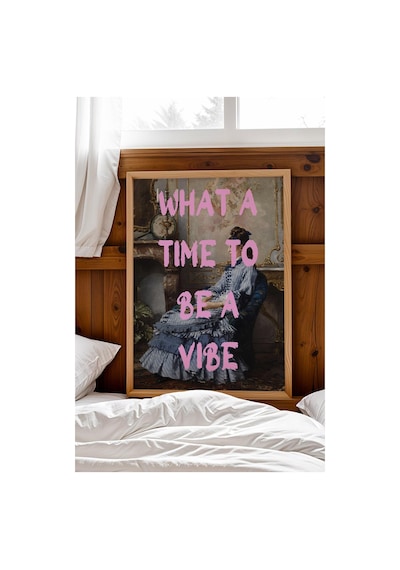 Saturn Young Lady At The Fireplace Çerçeveli Tablo What A Time To Be A Vibe Maximalist Decor Altered Art