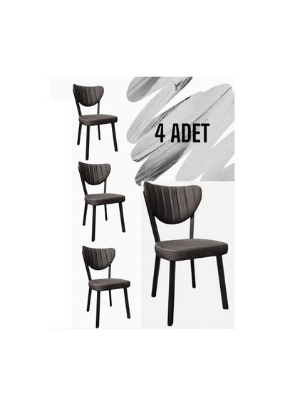 Armoni 4 Metal Sandalye Elma Sandalye Sandalye Takımı Masa Sandalye Beyaz Sandalye Sehpa Siyah