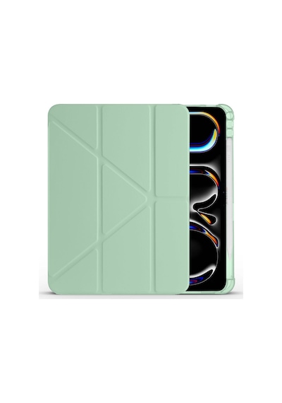 Apple Uyumlu iPad Pro 11 İnç 2.nesil 2020 Kılıf Üçgen Katlanabilir Kalem Şarj Bölmeli Kılıf Kapaklı Kılıf