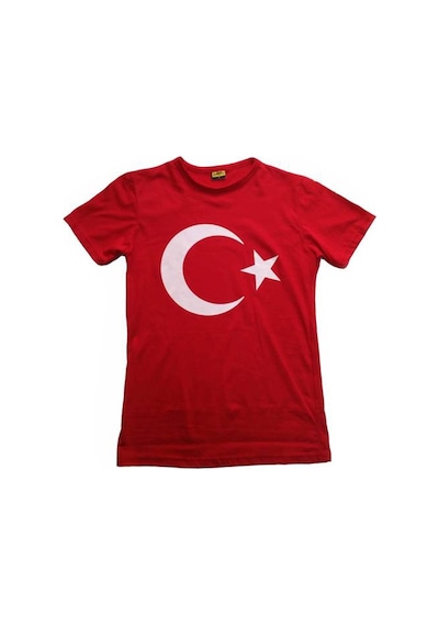 Salar Ticaret Çocuk Bayrak Tişört Ay Yıldızlı Tişört Pamuklu Kırmızı