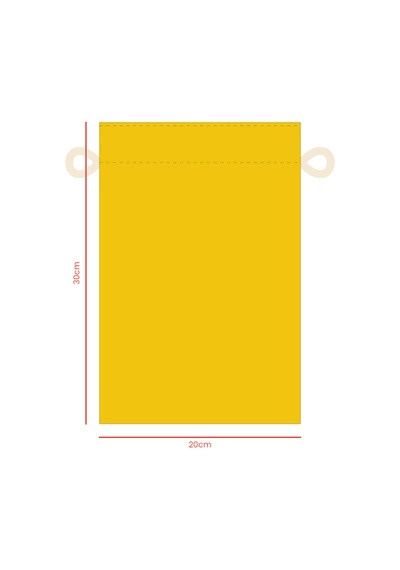 Baghashtag Sarı Bez Kese 20 Cm X 30 Cm Çok renkli
