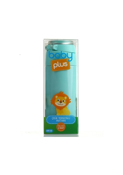 Baby Plus Çelik Termoslu Matara 350 Ml Mavi