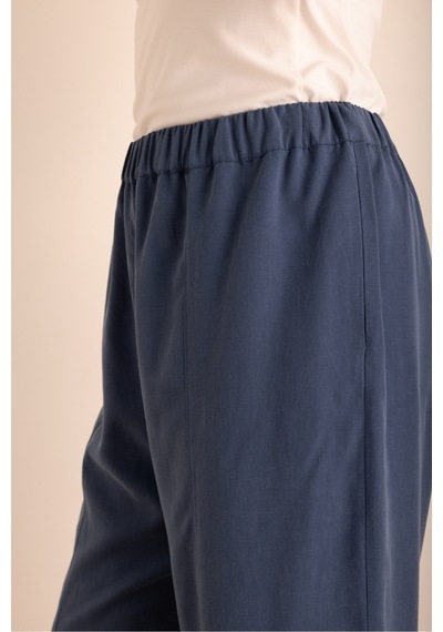 Aker Lacivert Beli Lastikli Cotton Pantolon Lacivert Lacivert