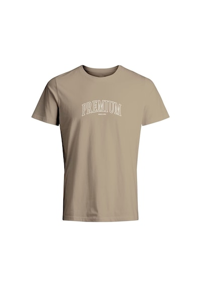 Jack & Jones Jack&jones Blumalik Erkek Kahverengi Bisiklet Yaka Tişört 12256965-FOR Kahverengi