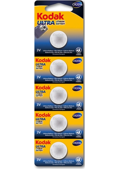 Kodak Ultra CR2016 Lityum Düğme Pil Tekli