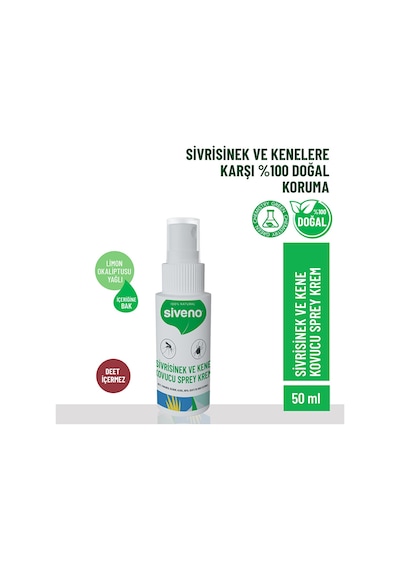 Siveno %100 Sivrisinek Ve Kene Kovucu Sprey Krem 50 Ml 4 Adet