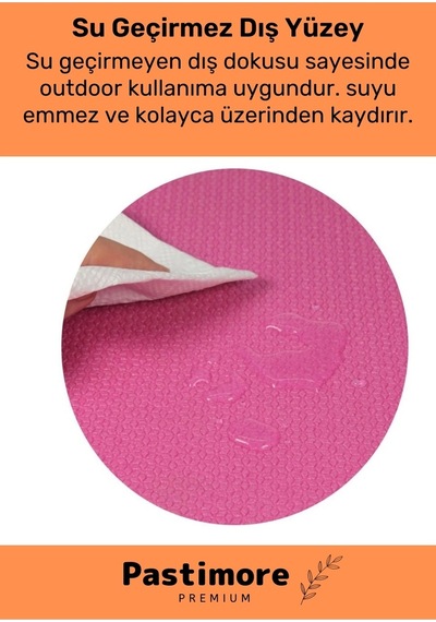 Enenstyle Taşıma Askılı Konfor Modeli Çift Taraflı Kaymaz Yoga Meditasyon Minderi Pembe Siyah Mat Çok Renkli