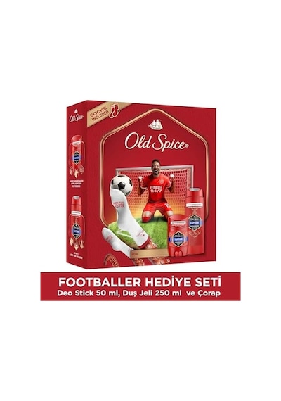 Footballer Hediye Seti: Deodorant Stick 50 Ml, Duşjeli 250 Ml Ve Çorap