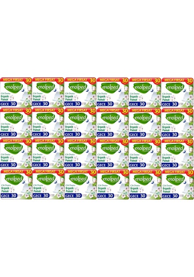 Molped Pure&soft Hijyenik Ped Gece 720 24pk 30 Adet Mega Pk