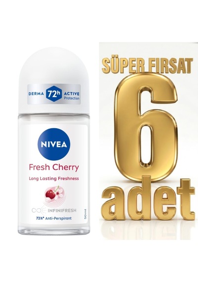 Nivea Fresh Cherry Kadın Roll-on Deodorant 50 Ml X 6