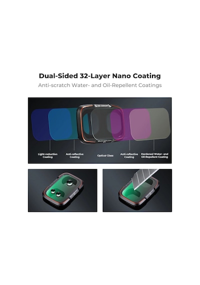 K&f Concept Osmo Pocket 4p  Filtre Seti Cpl + Black Diffusion 1/4 + Nd2-32 Filtre Kiti
