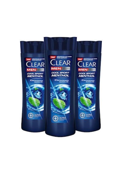 Men Kepeğe Karşı Etkili Şampuan Cool Sport Menthol Ferahlatıcı Mentol Etkisi 350 Ml X 3 Adet