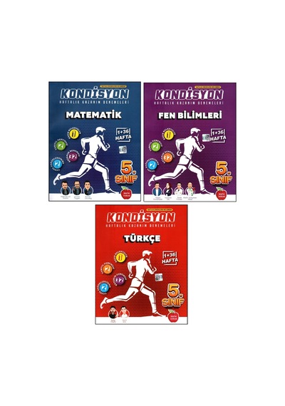 Newton 5. Sınıf Matematik + Fen Bilimleri + Türkçe Kondisyon Denemeleri 3 Kitap