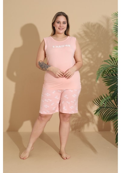 Eyfuze Kadın Milan Kumaş Büyük Beden Curve Baskılı Desenli Şortlu Pijama Takımı Açık Pembe Eyfuze Kadın Milan Kumaş Büyük Beden Curve Baskılı Desenli Şortlu Pijama Takımı Açık Pembe
