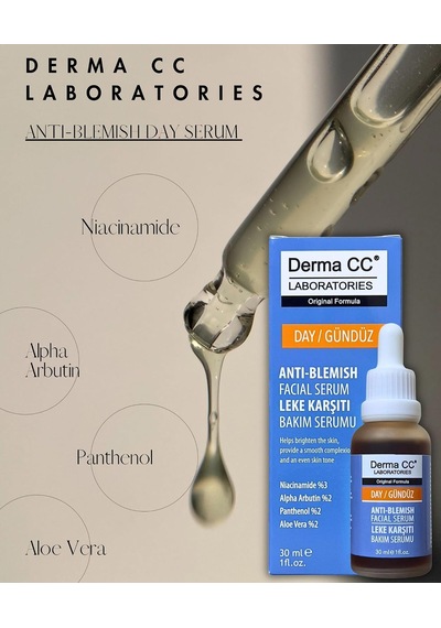 Anti-blemish Day Facial Serum, 30ml, With Niacinamide, Alpha Arbutin, Panthenol And Aloe Vera