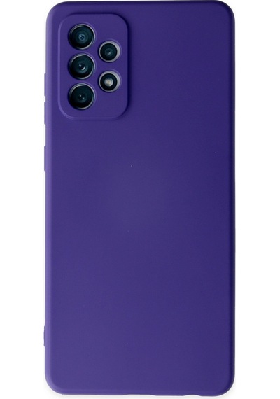 Samsung Galaxy Uyumlu - A72 Kılıf Nano İçi Kadife Silikon - Mor