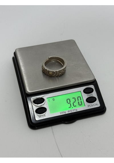 Carve Bones Oyma Gümüş Yüzük 9,20 Gram