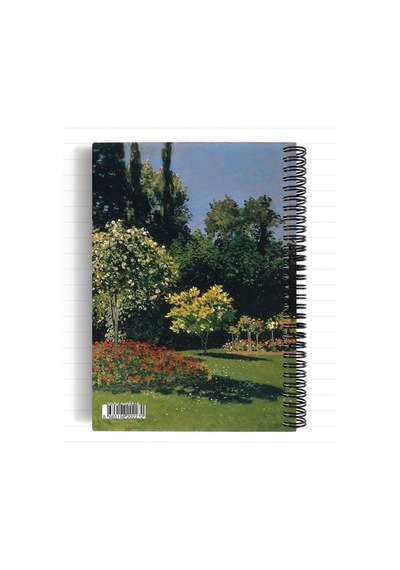 Claude Monet/woman İn The Garden, 1867 Spiralli Defter 27 A5 Çizgili 100 Sayfa Okul Düz Çok Renkli