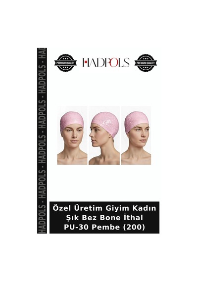 Hadpols Özel Üretim Giyim Kadın Şık Bez Bone İthal Pu-30 Pembe 200