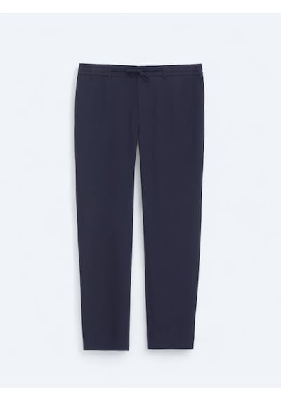 Kip Lacivert Düz Dokuma Jogging Fit Casual Pantolon Lacivert