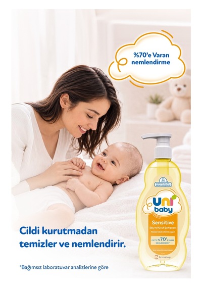 Uni Baby Sensitive Saç Ve Vücut Sampuanı 900 Ml X 2 Adet Tüm Saçlar