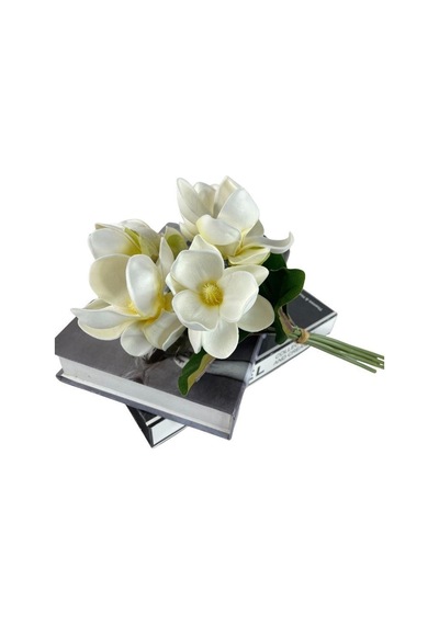 Yapay Çiçek Manolya Letex Eva Magnolia 33Cm Beyaz Krem