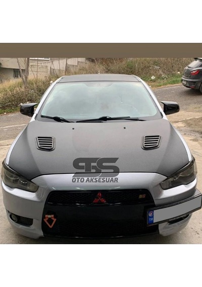 Mitsubishi Lancer 2008-2013 Uyumlu Batman Yarasa Ayna Kapağı Piano Black Abs Plastik