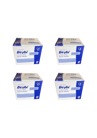 Beybi 26Gx1/2" Steril KAHVE RENGİ İğne Ucu 100 Adet X4 KUTU