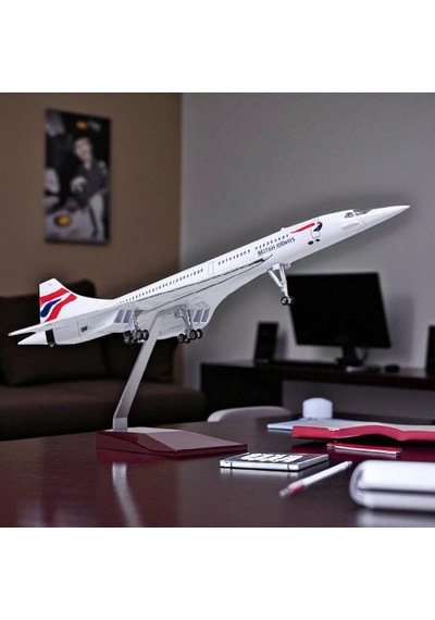 Maket Uçaklar-british Concorde Model Uçak 1:125 Ölçek 50 Cm Dekoratif Ve Koleksiyonluk Model .