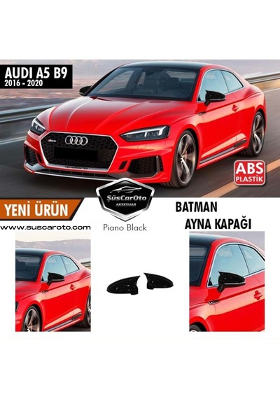 Audi A5 B9 Sinyalli 2016-2020 Batman Yarasa Ayna Kapağı Piano Bla