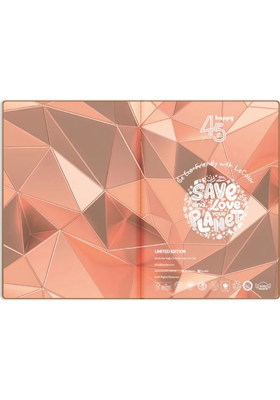 Metalik Notebook Düz Defter Shıne 17x24