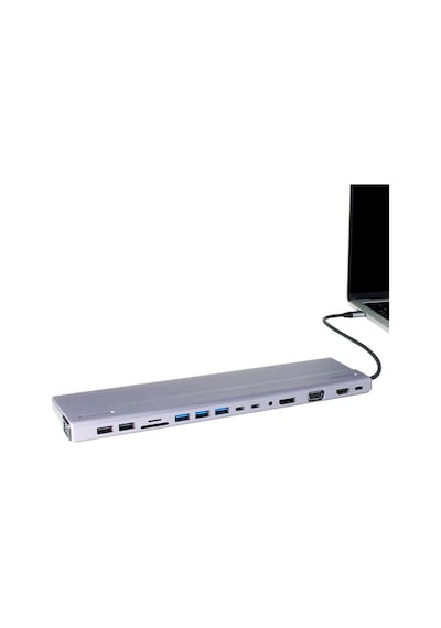 Vcom Cu4703 Type-c To Usb3.0-3+usb2.0-2+vga+rj45+sd+tf+audio+hdmı+dp+usb-c Data-2+usb-c Çoklayıcı K