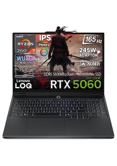 Lenovo Legion 5 15AHP10 83M00070TR R7-260 24 GB 1 TB  SSD RTX5060 15.3" Dos WUXGA Dizüstü Bilgisayar