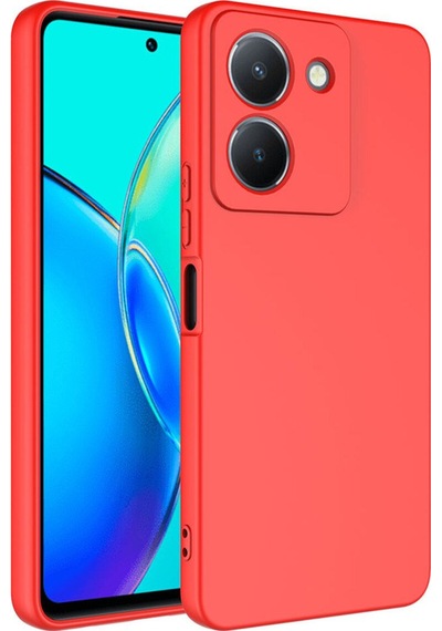Vivo Y36 4g Kılıf Zore Mara Lansman Kapak Kırmızı