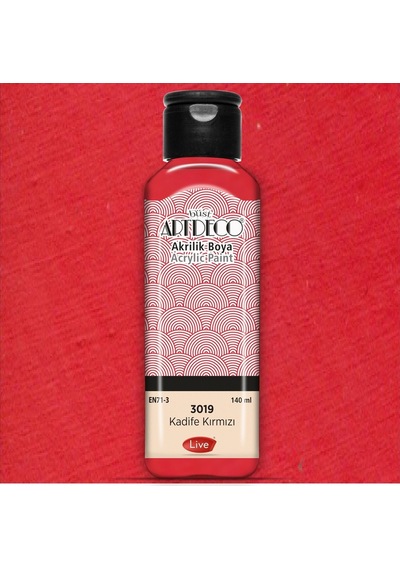 Akrilik Boya 140 Ml Renk Seçmeli 3019 - Kadife Kırmızı