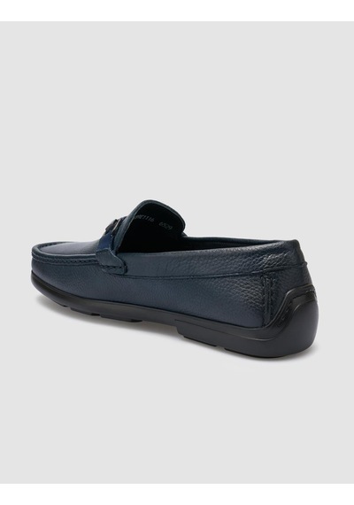 Cabani Atina %100 Hakiki Deri Lacivert Toka Detaylı Erkek Loafer