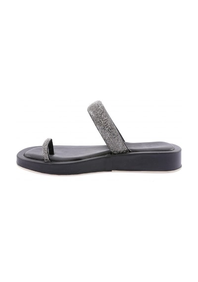 Dgn 007 Kadin Silver Taşli Parmak Arasi Terlik 007-2297-R1534 Siyah
