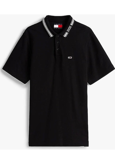 Tommy Hilfiger Erkek Siyah Regular Fit Polo Yaka T-shirt SIYAH Siyah