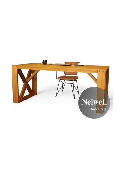 Neiwel Diaz Doğal Ahşap Ofis Ve Çalışma Masası x 80 x 140 Açık Ceviz