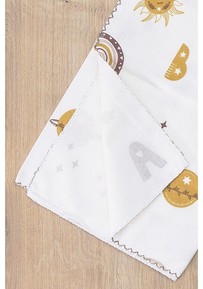 Kız Erkek Bebek Unisex Pazen Kundak Battaniye Stl6914 Ekru