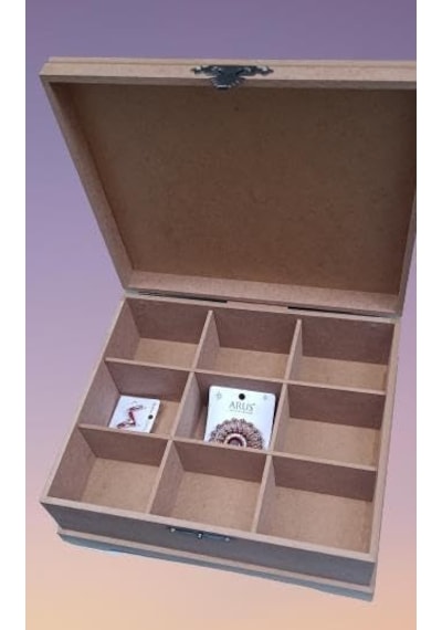 Hobi 90023 Dekoratif Model 3lü Makyaj Kutu Set Ahşap Ham Mdf El Yapımı