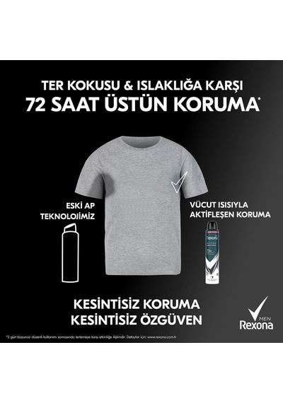 Men Erkek Sprey Deodorant Invisible Black & White 72 Saat Kesintisiz Üstün Koruma 200 Ml