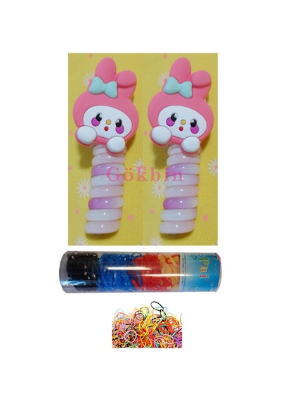 Kız Çocuk Spiral Burgulu Toka Sanrio Makarna Toka 2 Adet