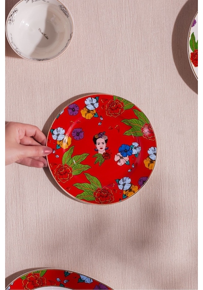 Karaca Frida Pasta Tabağı Kırmızı 19 Cm