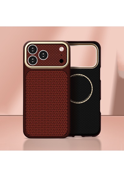 İphone 18 Pro Uyumlu Kılıf M-safe Şarj Özellikli Zore Paris Nexel Sert Pc Kapak Bordo